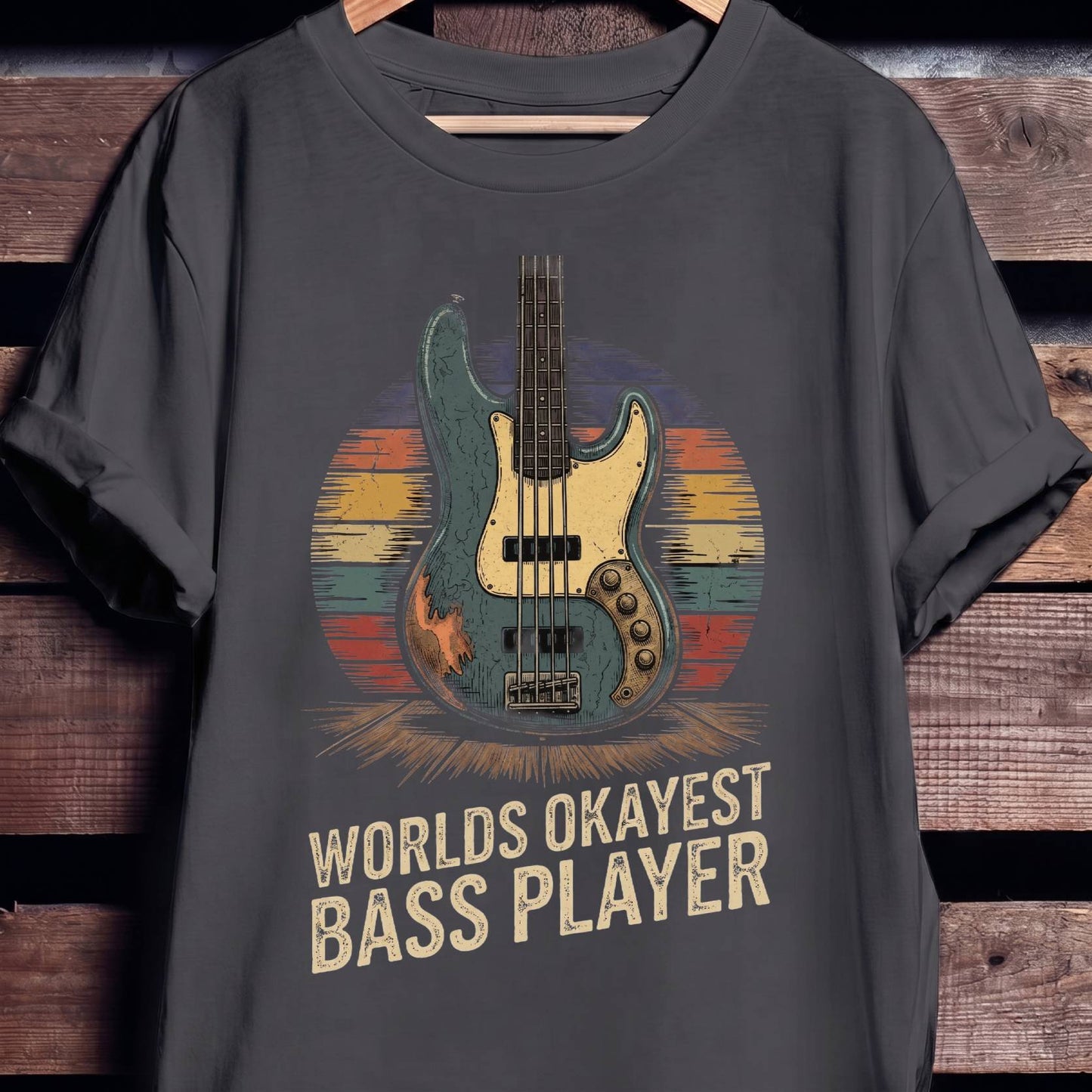 World's Okayest Bass Player Tee - The Music Frontiers