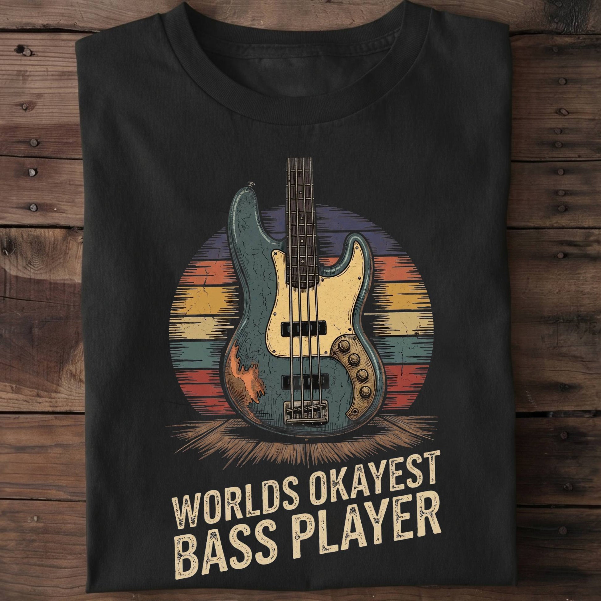 World's Okayest Bass Player Tee - The Music Frontiers