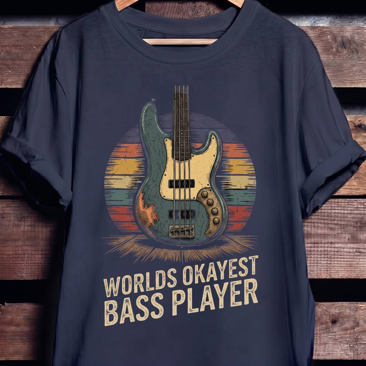World's Okayest Bass Player Tee - The Music Frontiers