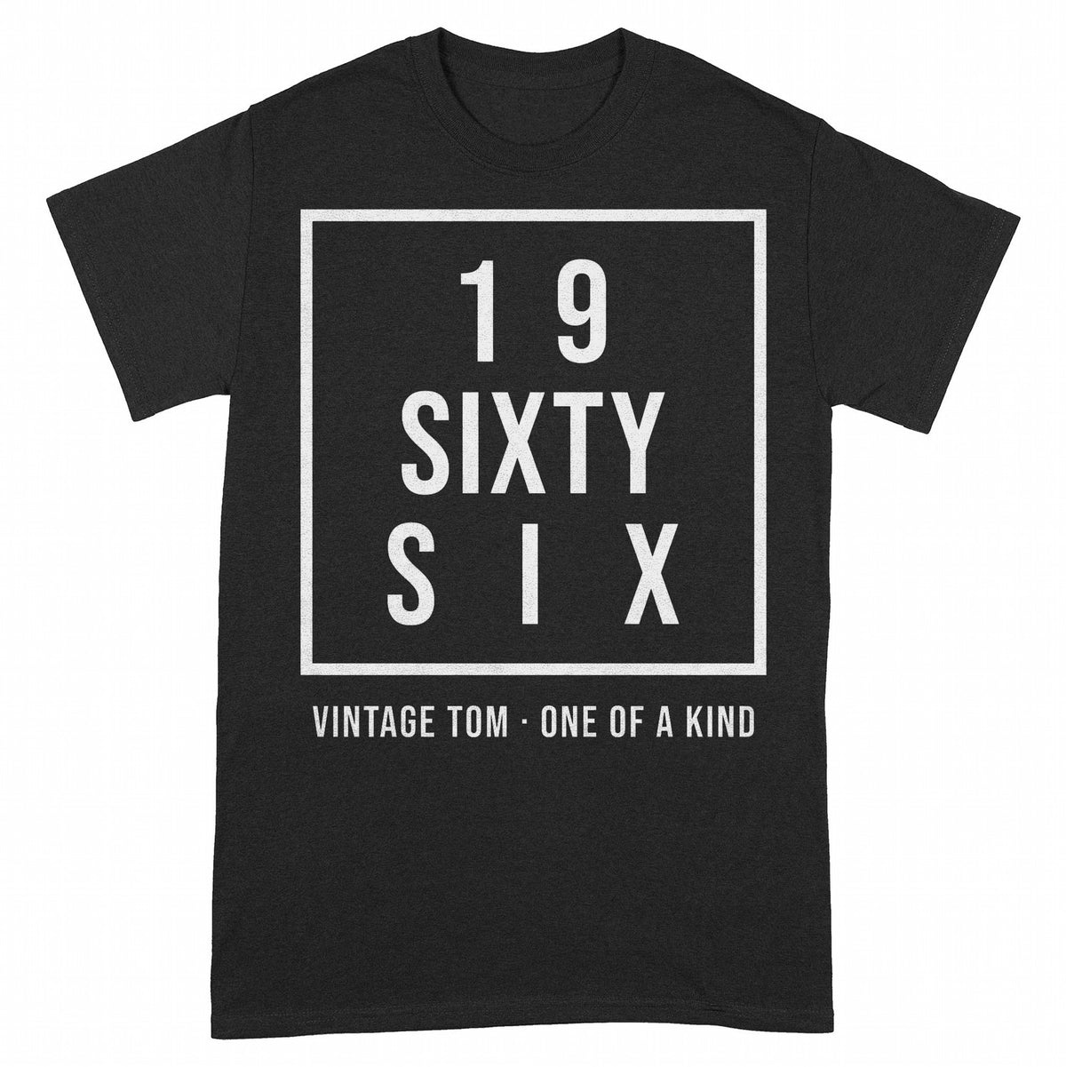 Vintage Birth Year in Words Personalized Shirt with Name - Black Unisex Standard T-Shirt, front