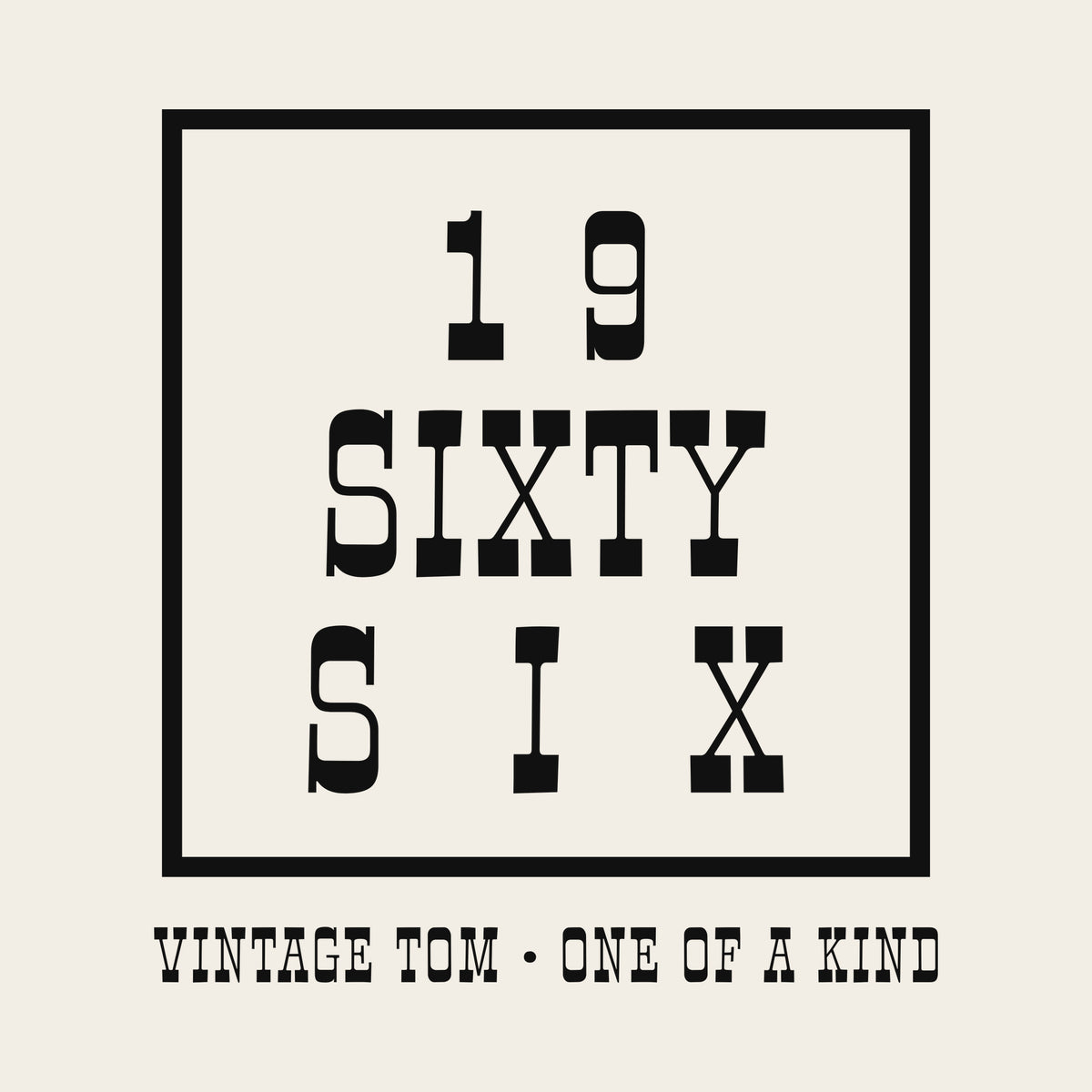 Vintage Birth Year in Words with Name design artwork on its own, personalized with your details